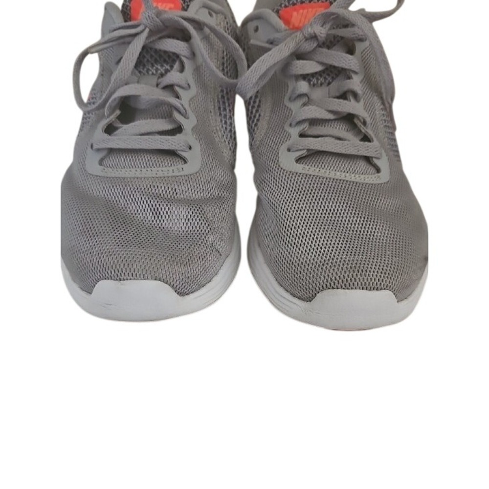 Nike Revolution 3 Women Running Shoes Wolf Grey Hyper Orange 8.5 819303 002 Gym - Picture 2 of 9